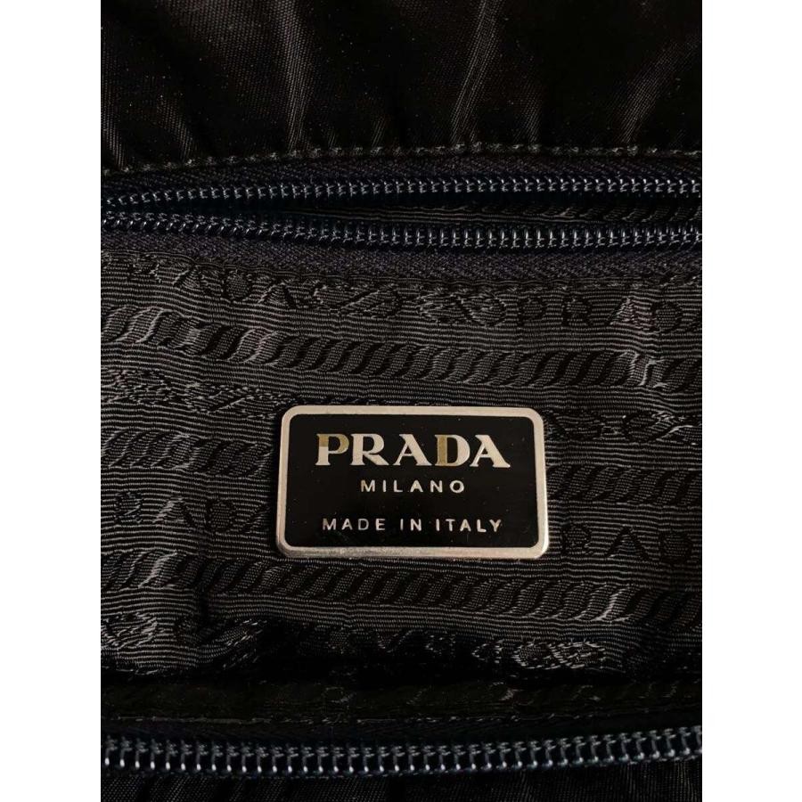 PRADA Black Nylon Tote Bag Men Double Handles 29cm x 26cm x 10cm Auth