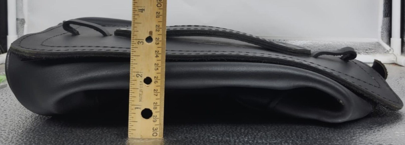 Leather Dopp Kit Single Motorcycle Bag Handle Zipper Closure Leatherworks Stockt