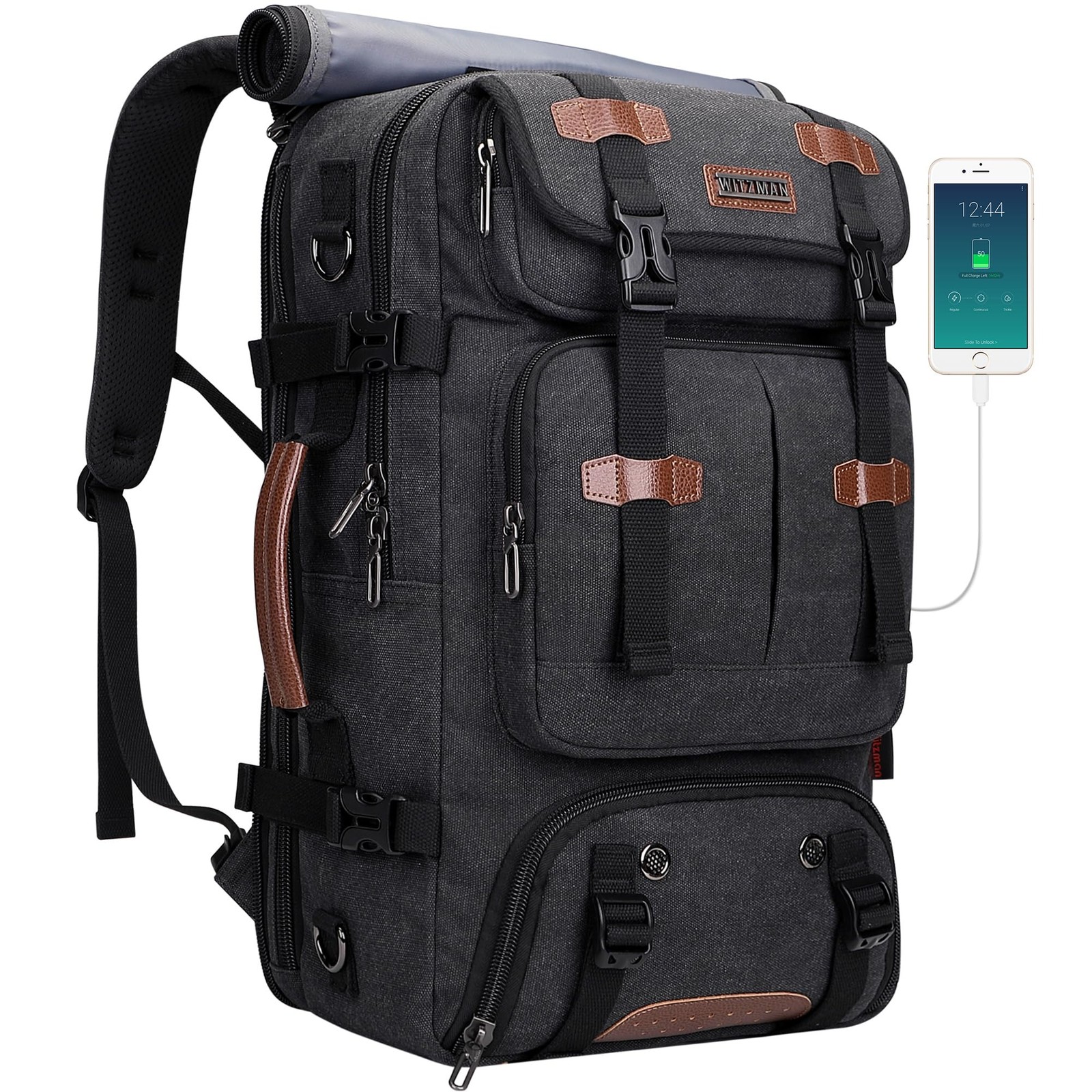 Travel Backpack for Men 40L Large Carry-on Airline Convertible 3 in 1 laptop