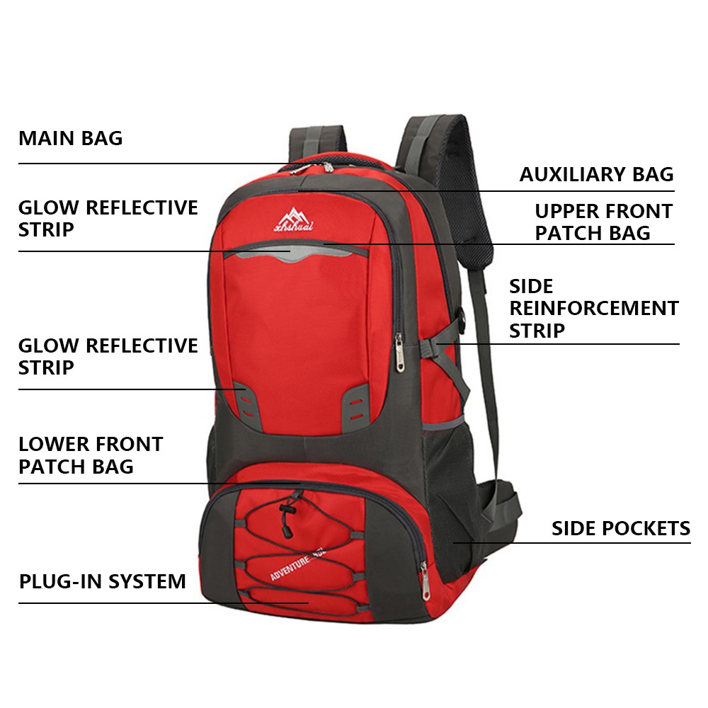 85L Large Waterproof Backpack Bag Camping Walking Hiking Outdoor Travel Rucksack