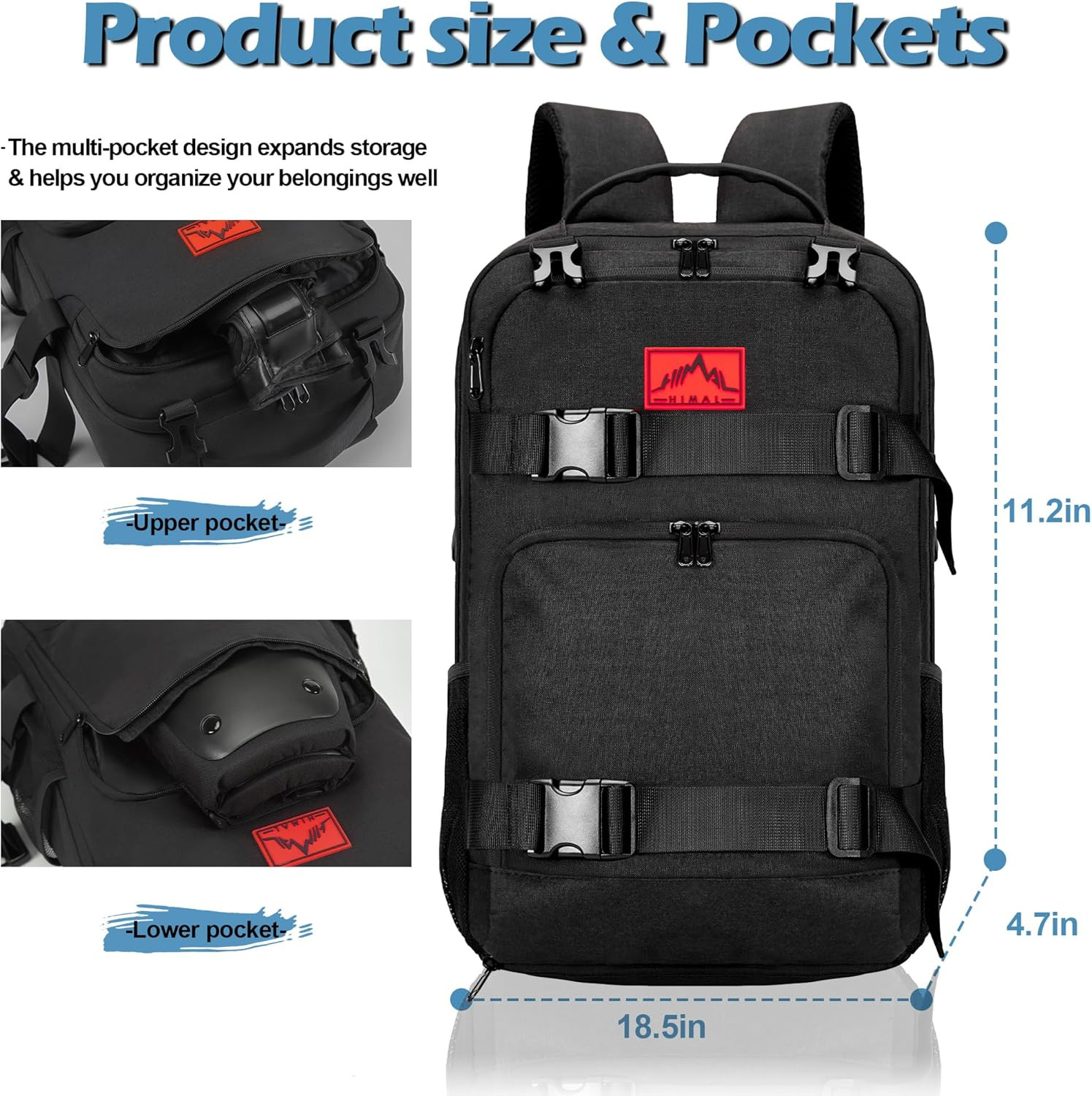 Multi-Sport Skateboard Backpack and Laptop Bag for Men and Women