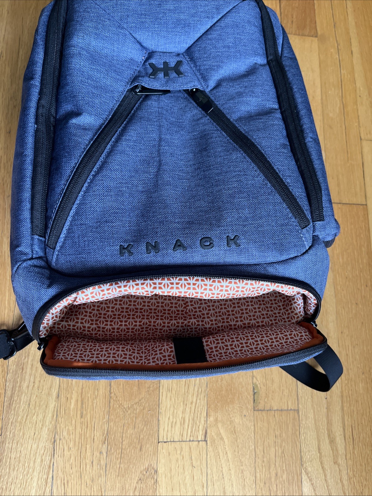 Knack Series 1 Medium Expandable Laptop Travel Backpack Blue Carry On 27L