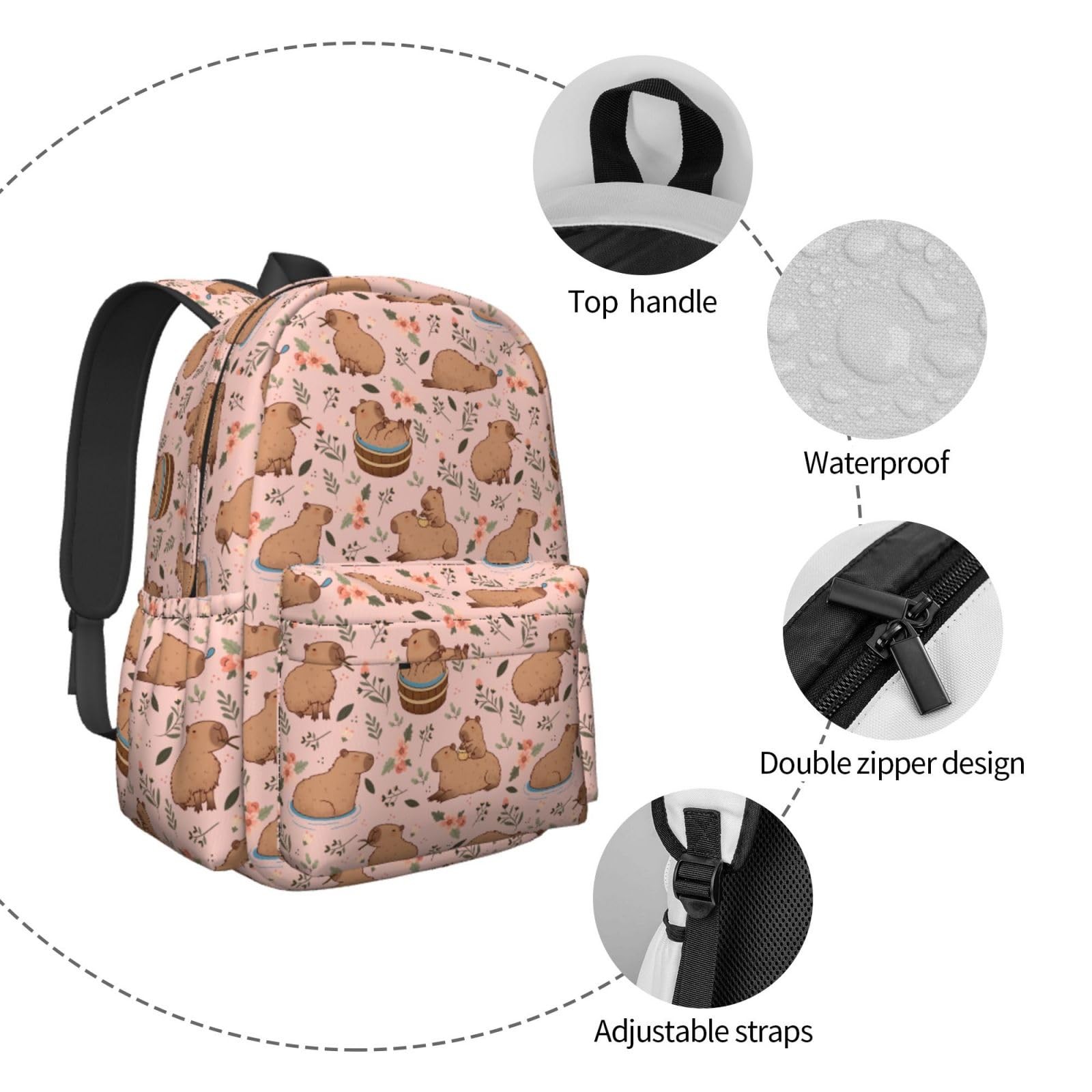 16.9 Inch Laptop Backpack Women Travel Casual Lightweight Waterproof Daypack