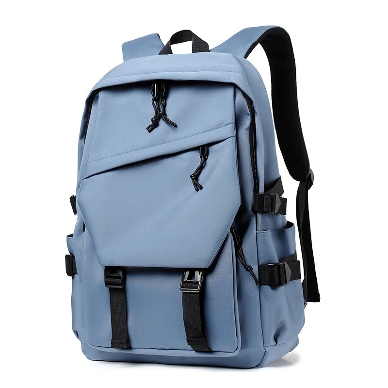 Solid Color Simple Men’s Backpack Fashion Couple Student Computer Backpack