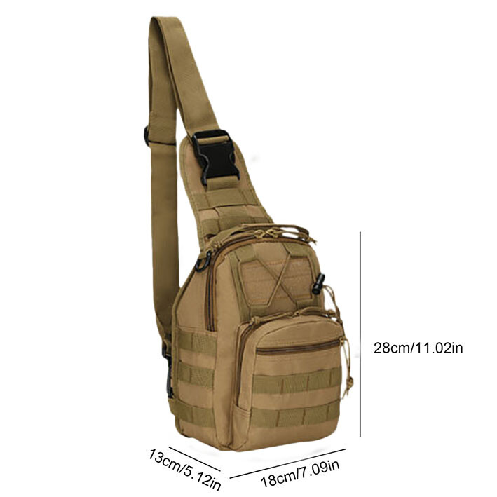 Mens Backpack Tactical Sling Shoulder Bag Molle Travel Chest Pack Outdoor Hiking