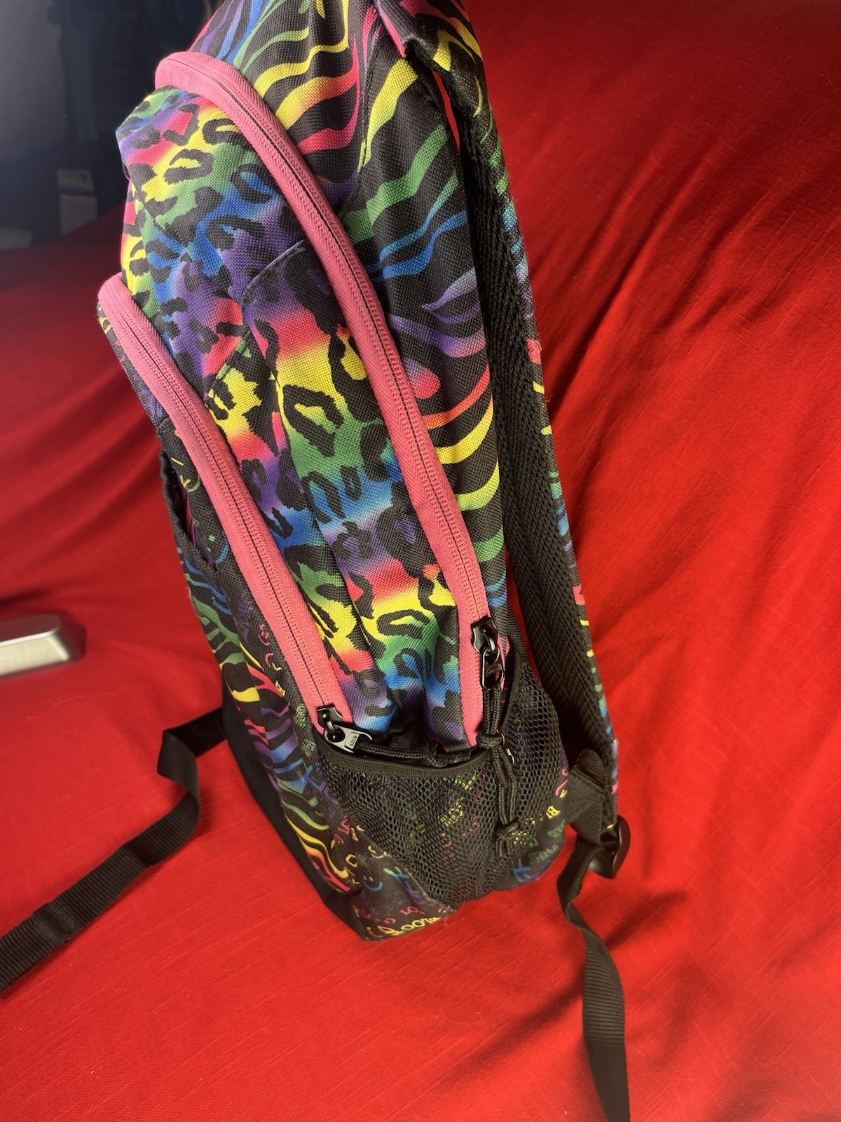 Backpack Adults Kids Leopard and Zebra Print Retro Outdoor Products Rainbow lisa