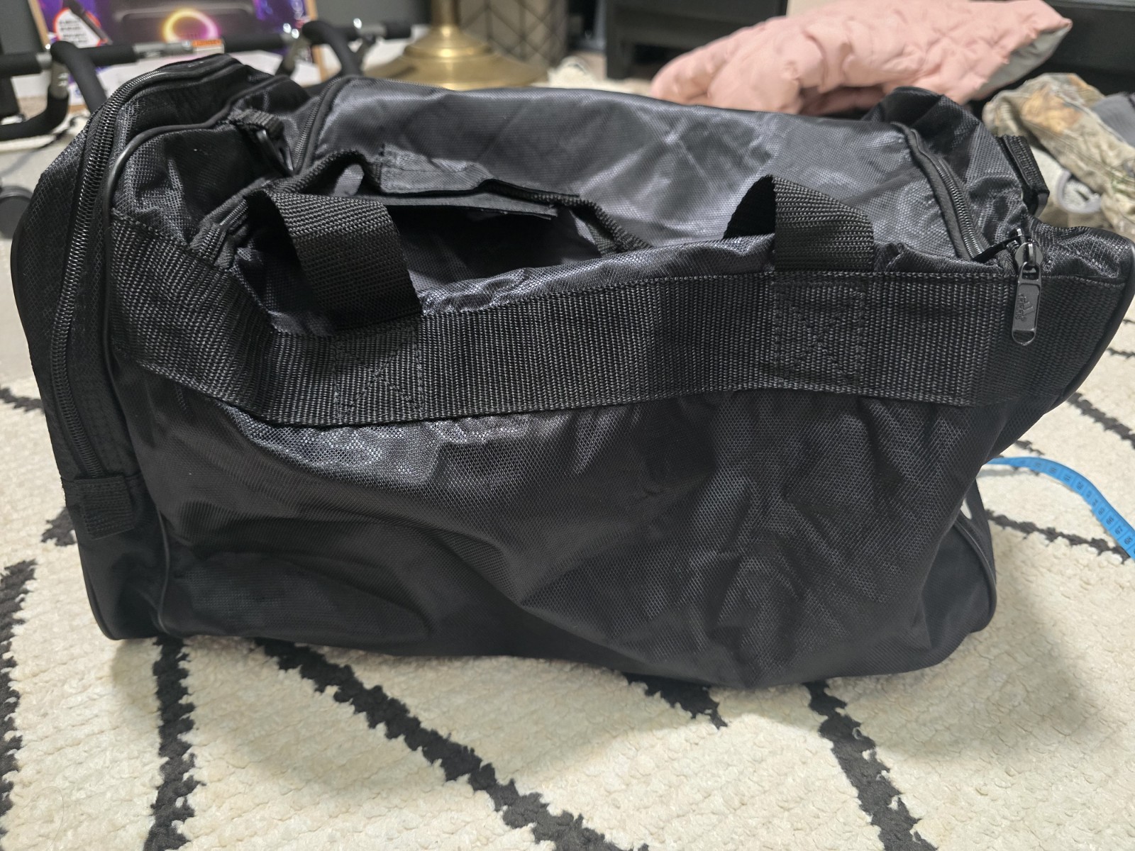 Vintage 90s Adidas Duffle Bag – Gym, Soccer. Travel – Black