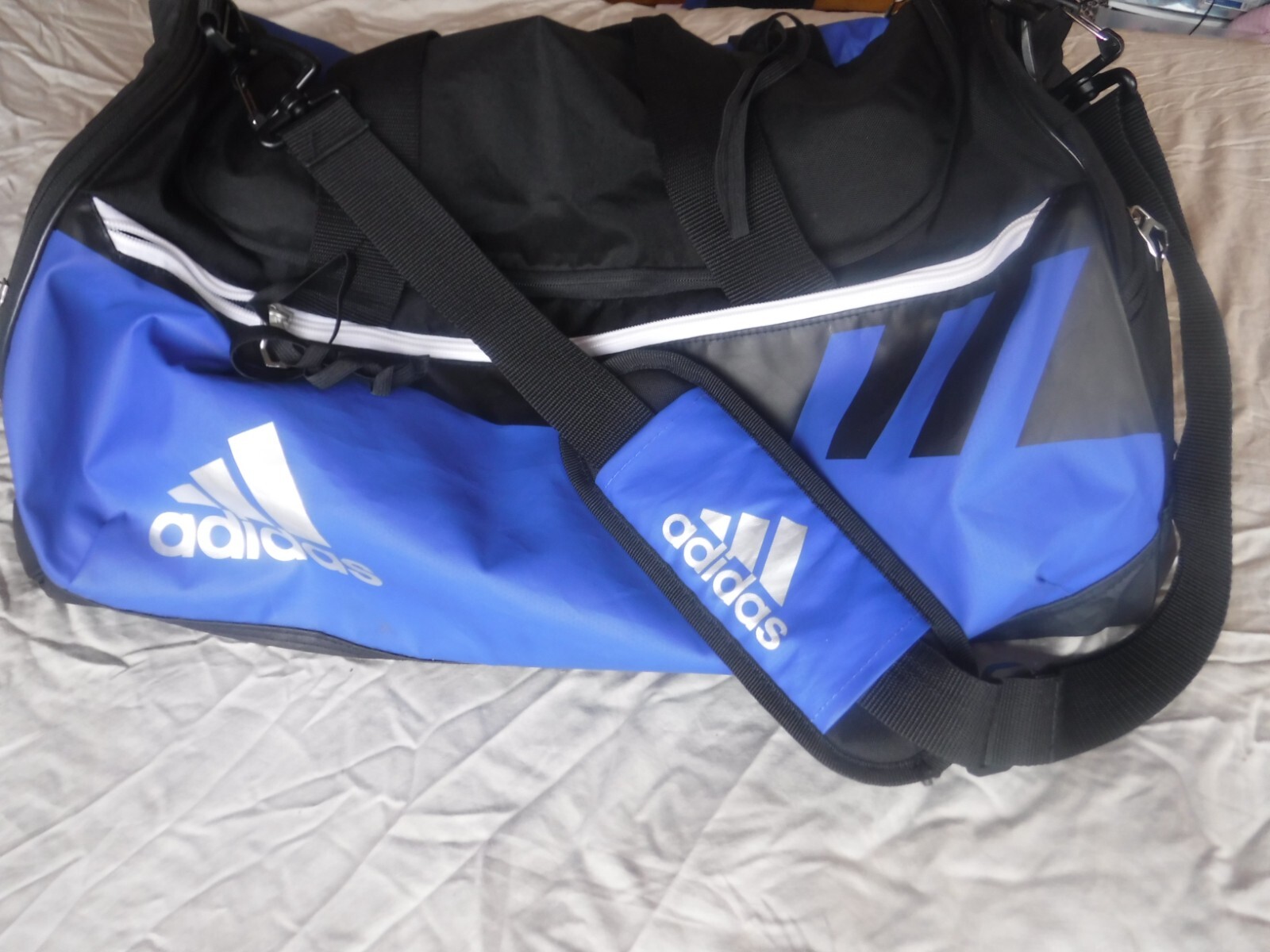 Adidas Hydro Shield Blue and Black Duffle Bag