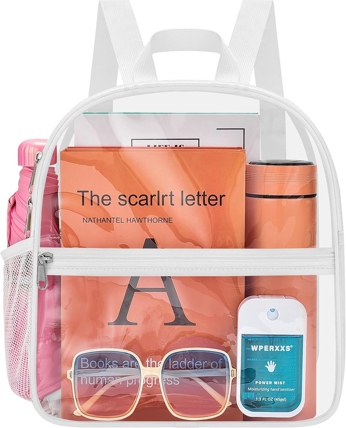 USPECLARE Clear Backpack Stadium Approved 12X11X6, Waterproof Clear Bag Stadium