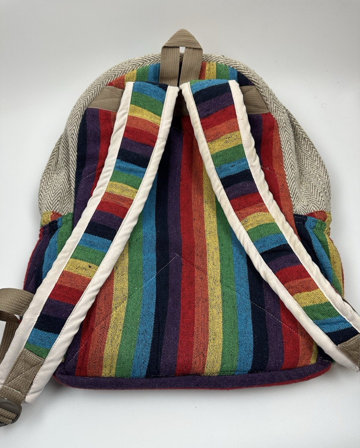 Himalayan Group Multi Pocket Pure Hemp Laptop Backpack USA SELLER
