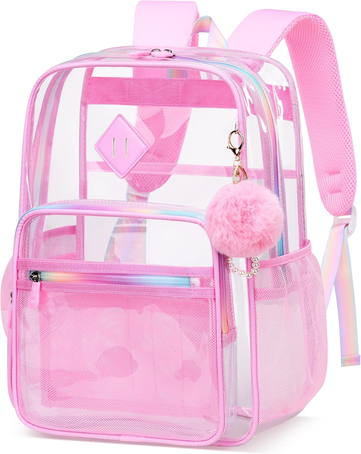 Clear Backpack Bookbag for School 20L Transparent Backpacks Heavy Duty See throu