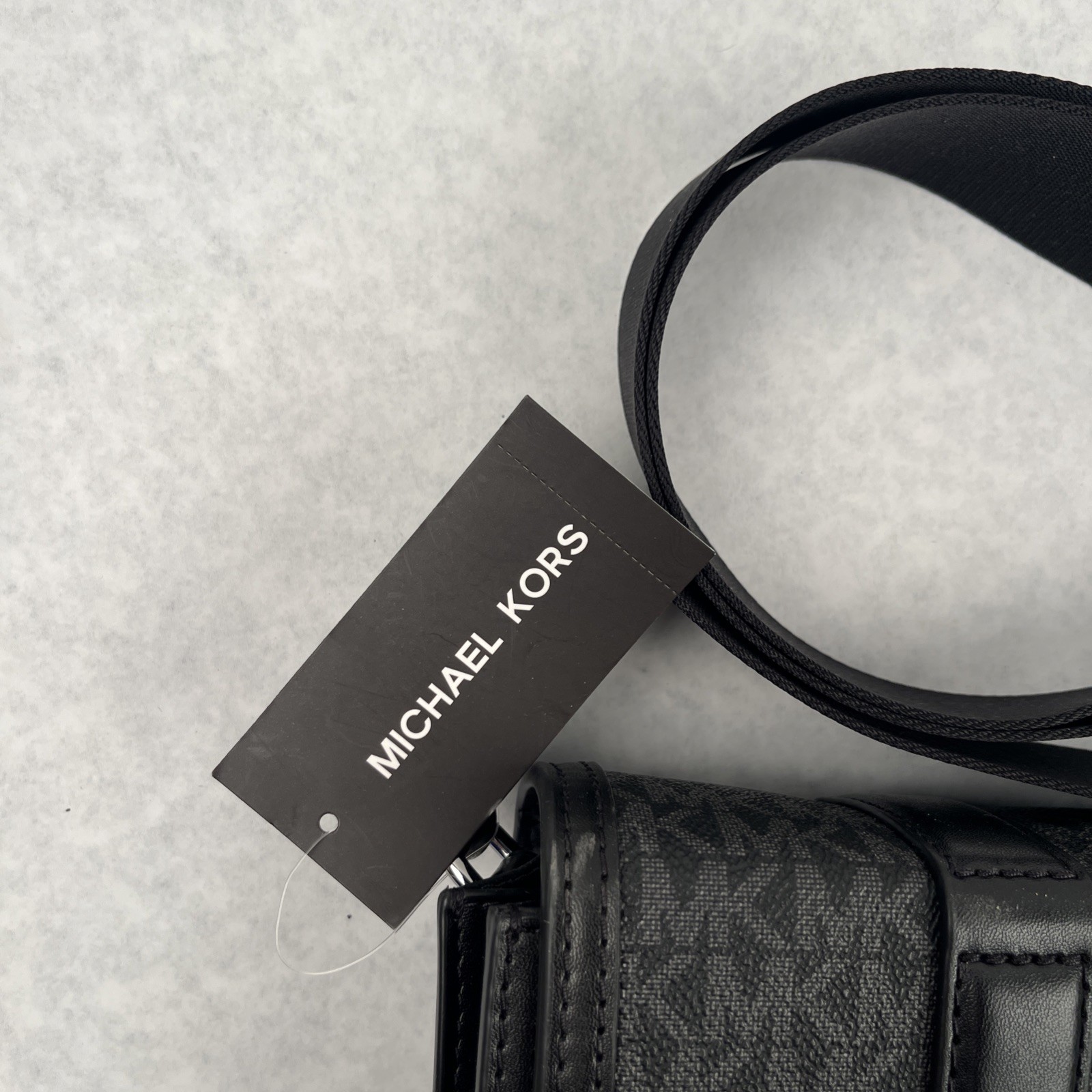 NWT ~ Michael Kors Cooper Trunk Crossbody White/Black $298 MSRP