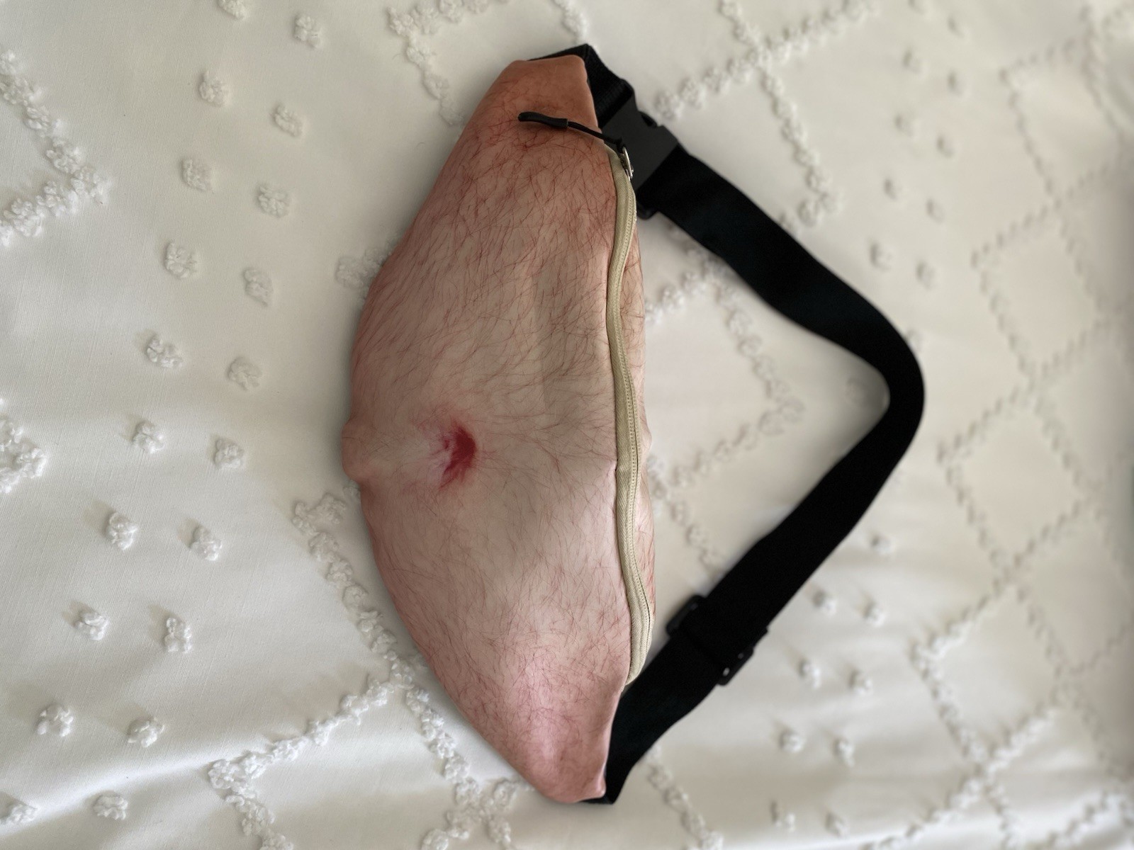 Ugly Gross Hairy Belly-Button Fanny Pack Waist Pack Adjustable NWOT