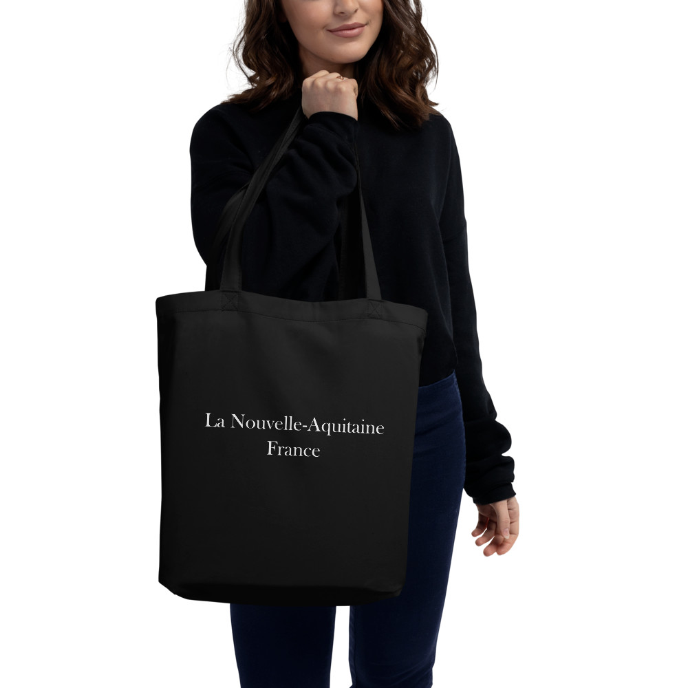 French styled Black Minimalist Eco Tote Bag