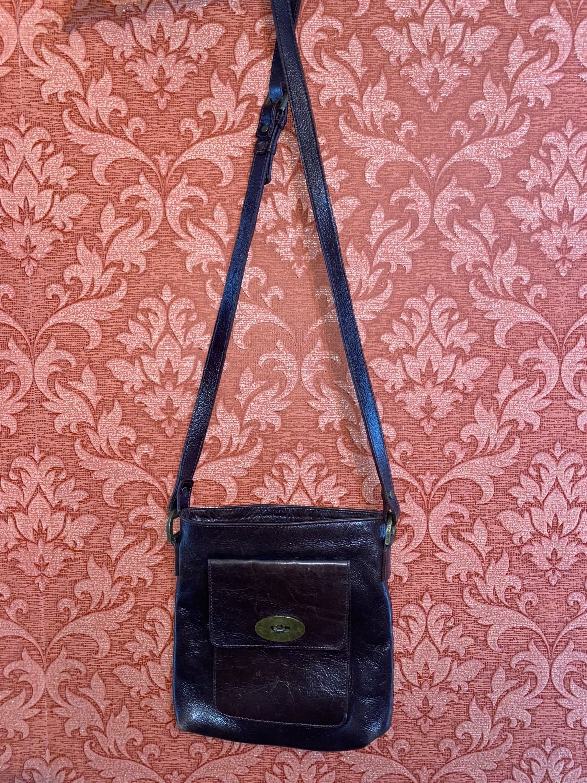 VINTAGE MULBERRY ANTONY CROSSBODY BROWN LEATHER BAG GENUINE DESIGNER MENS BAG