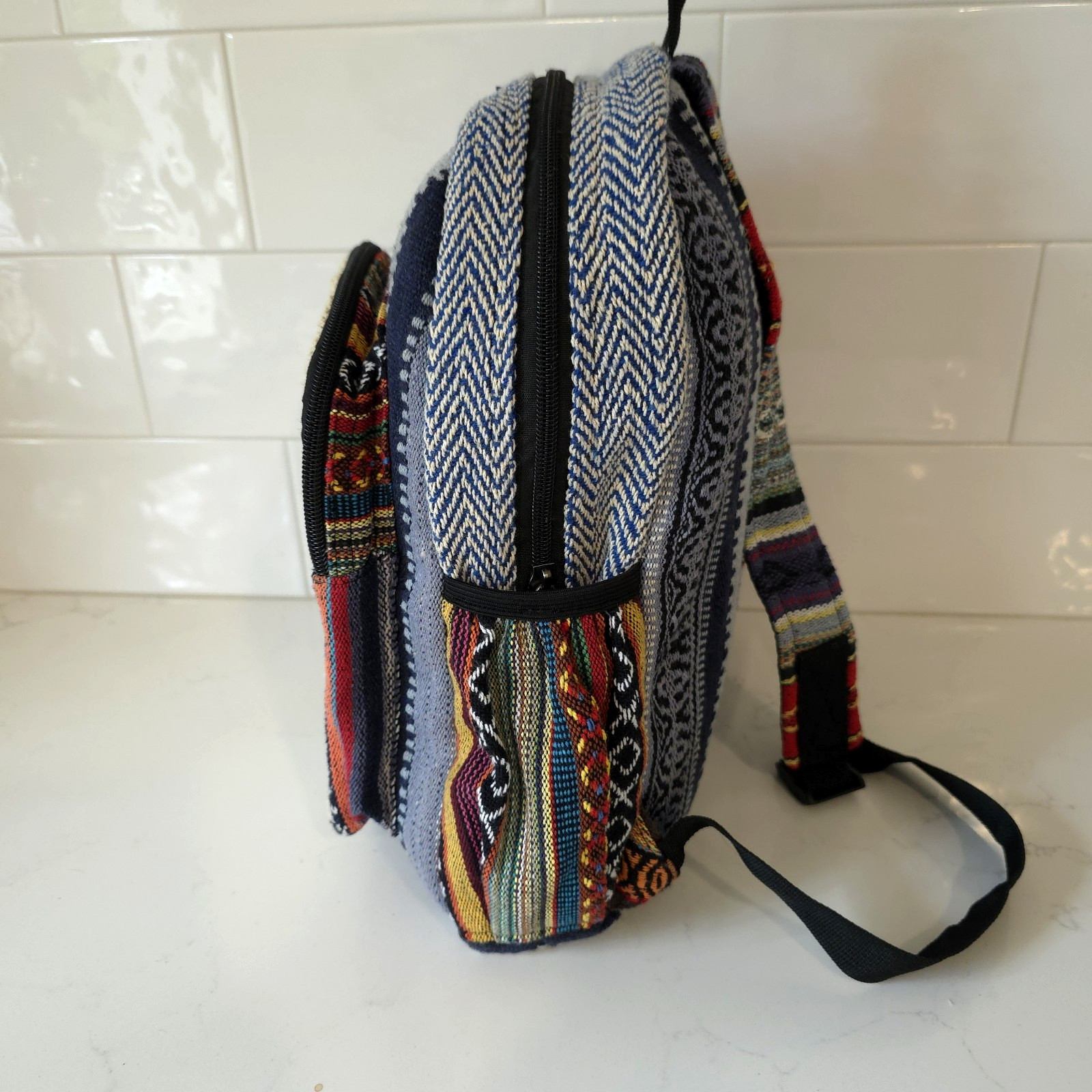 Himalayan Hemp THC Free Backpack Chief Cotton Handmade In Nepal Hippie Unisex