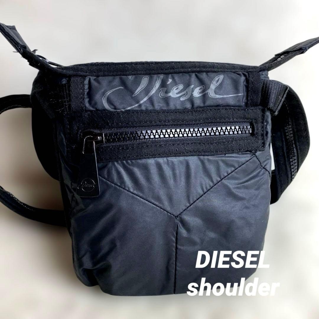 Diesel Men Vintage Archive Shoulder Bag Zipper 16x16cm Luxury Stylish Casual ITA