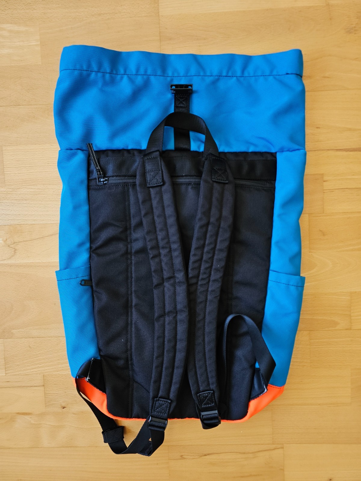 Timbuk2 Tuck Pack Backpack Rolltop Laptop Bag Urban Commuter Orange Blue USA
