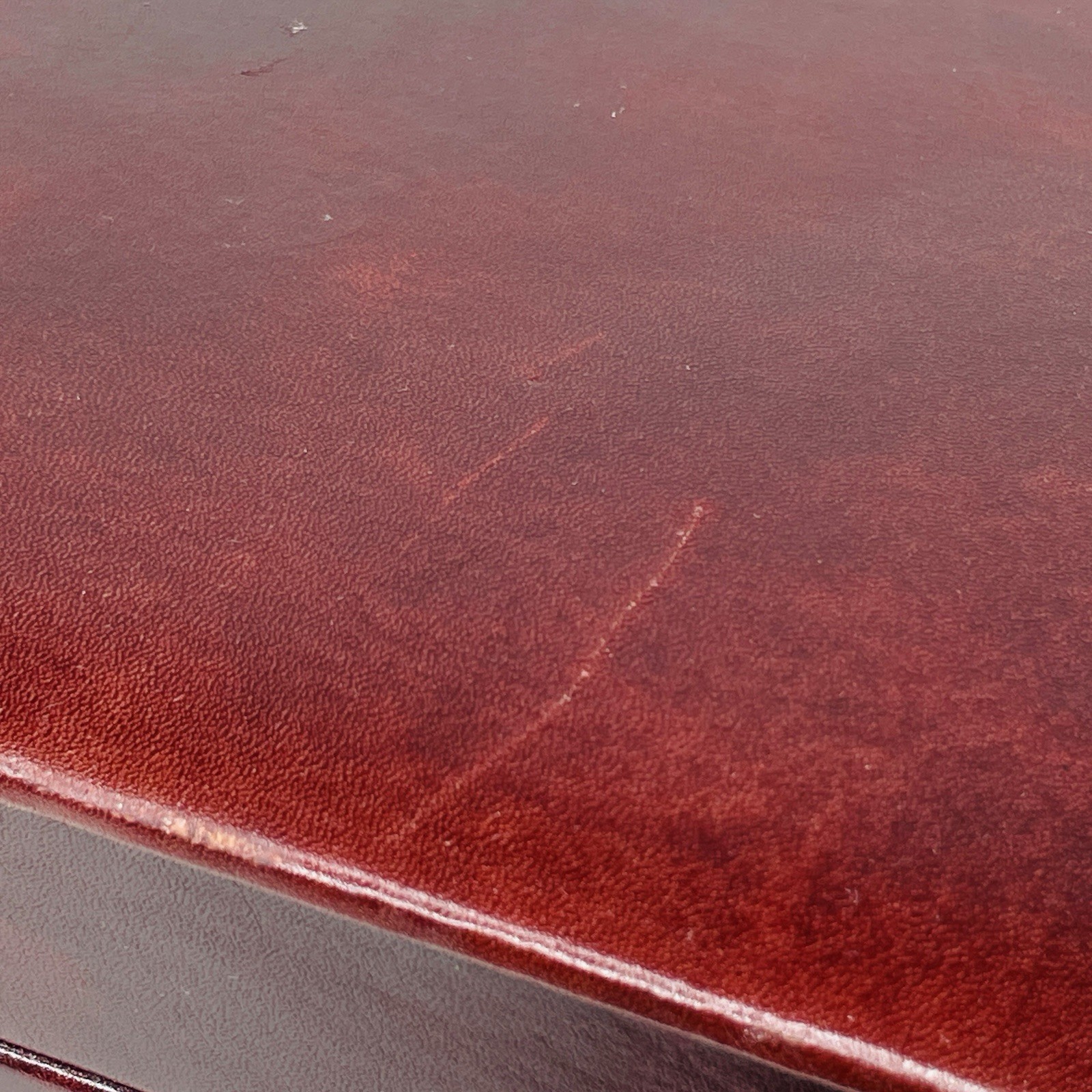 TUMI Burgundy Side Lock Attaché Leather Slim Hard Case Briefcase 2.75″, 1990s
