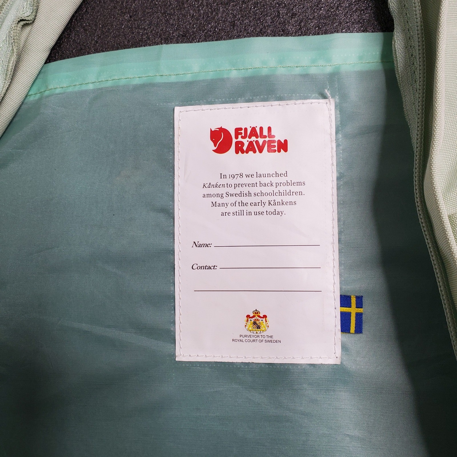 Fjallraven Unisex Kanken Laptop 15″ Backpack Mint Green Classic 23510 OS