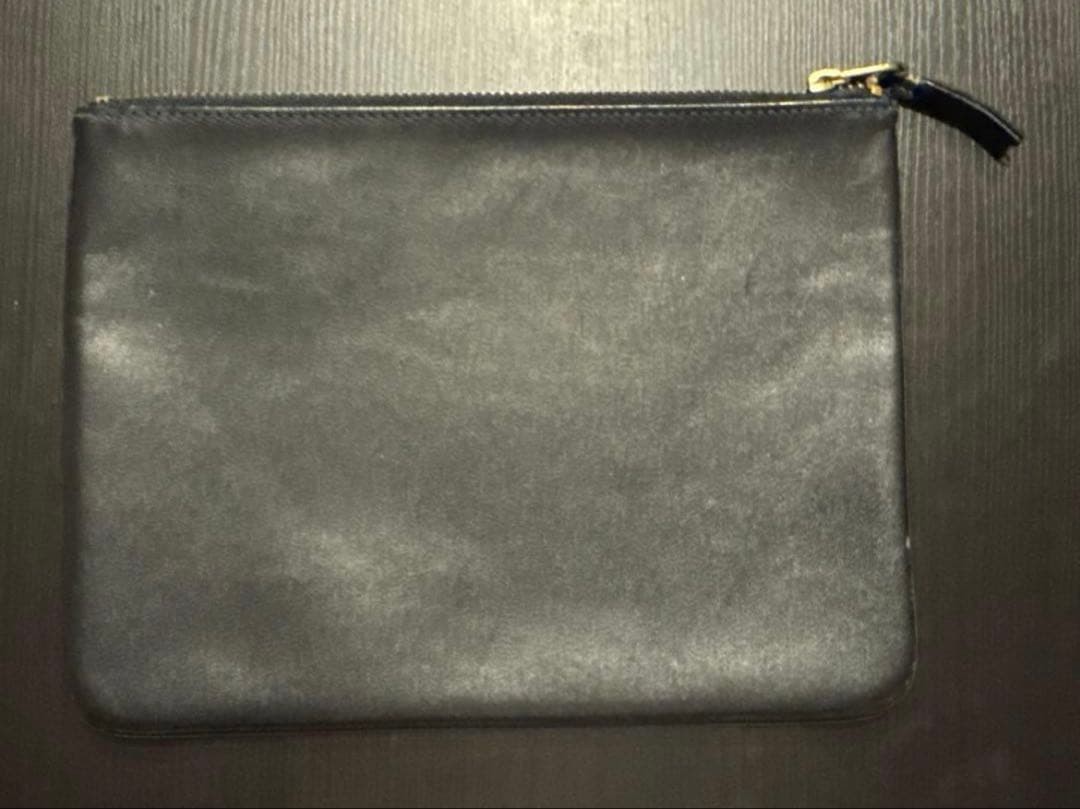 COMME des GARCONS Leather Pouch Black Vintage Men Bag 15cm x 10cm Excellent