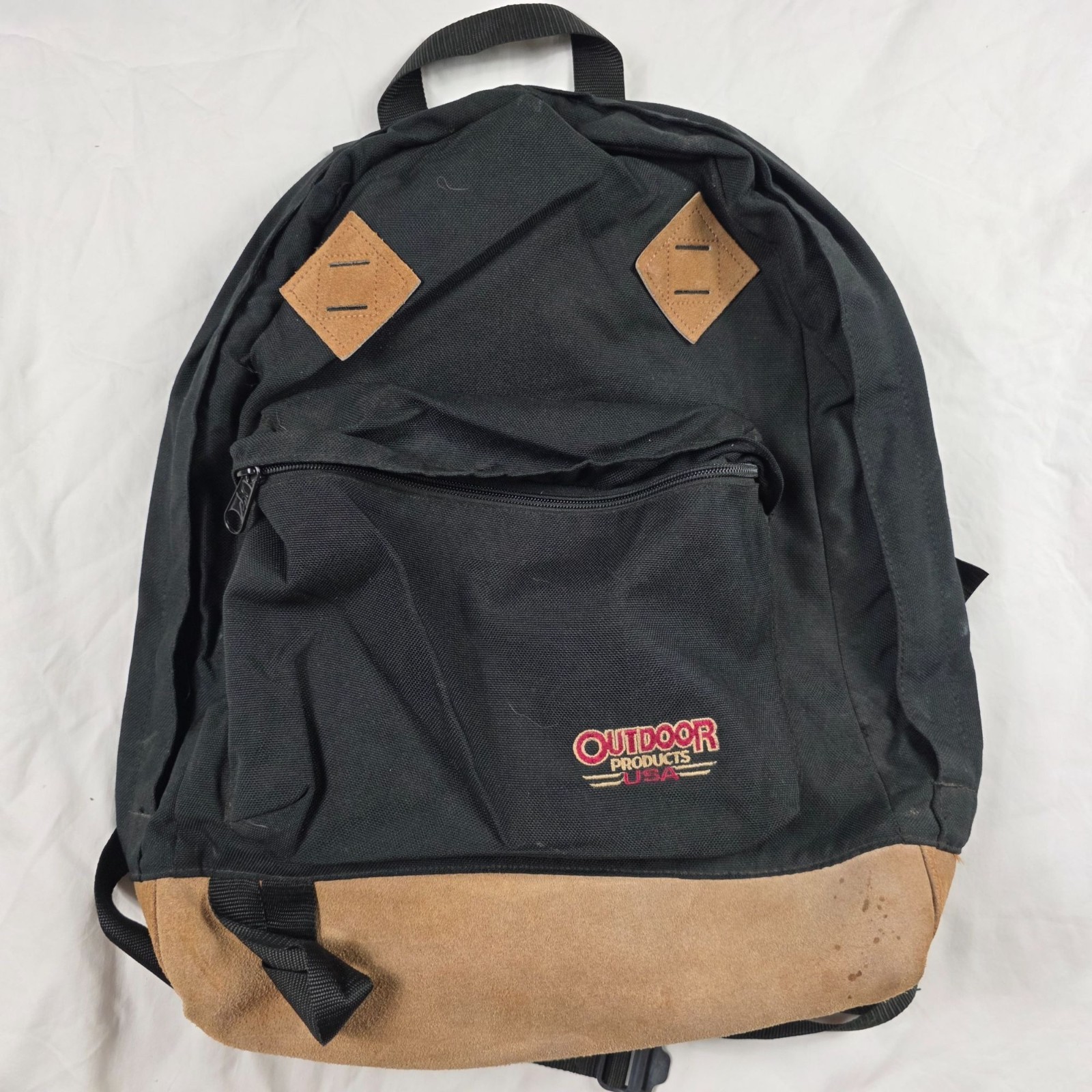 Vintage Outdoor Products USA Black Brown Backpack Outdoors Casual School