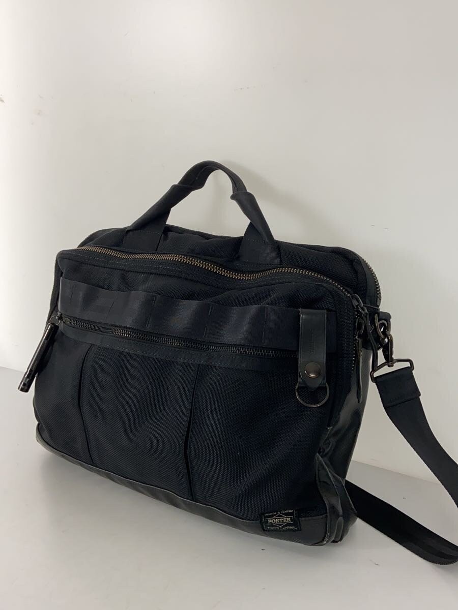 Authentic Porter Black Leather Briefcase 9cm Depth 41cm Width 32cm Height Office