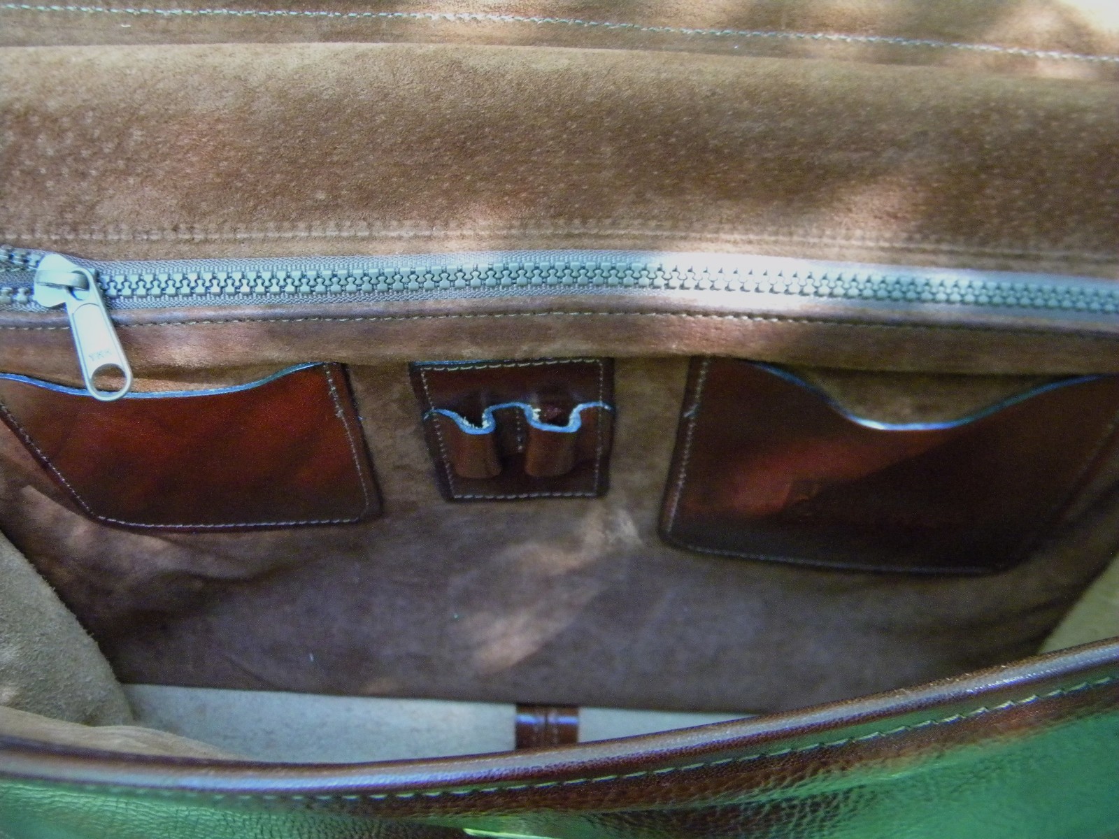 Vintage Jack Georges Leather Cognac Tuscany Executive Briefcase Messanger Bag