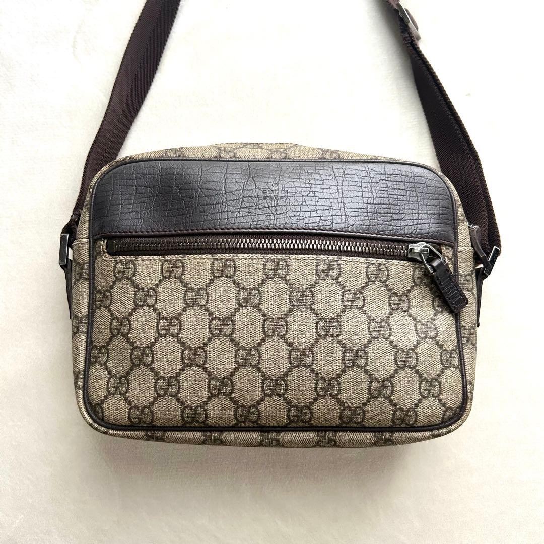 Gucci Shoulder Bag GG Supreme Fabric Women’s Crossbody 24cm×17cm