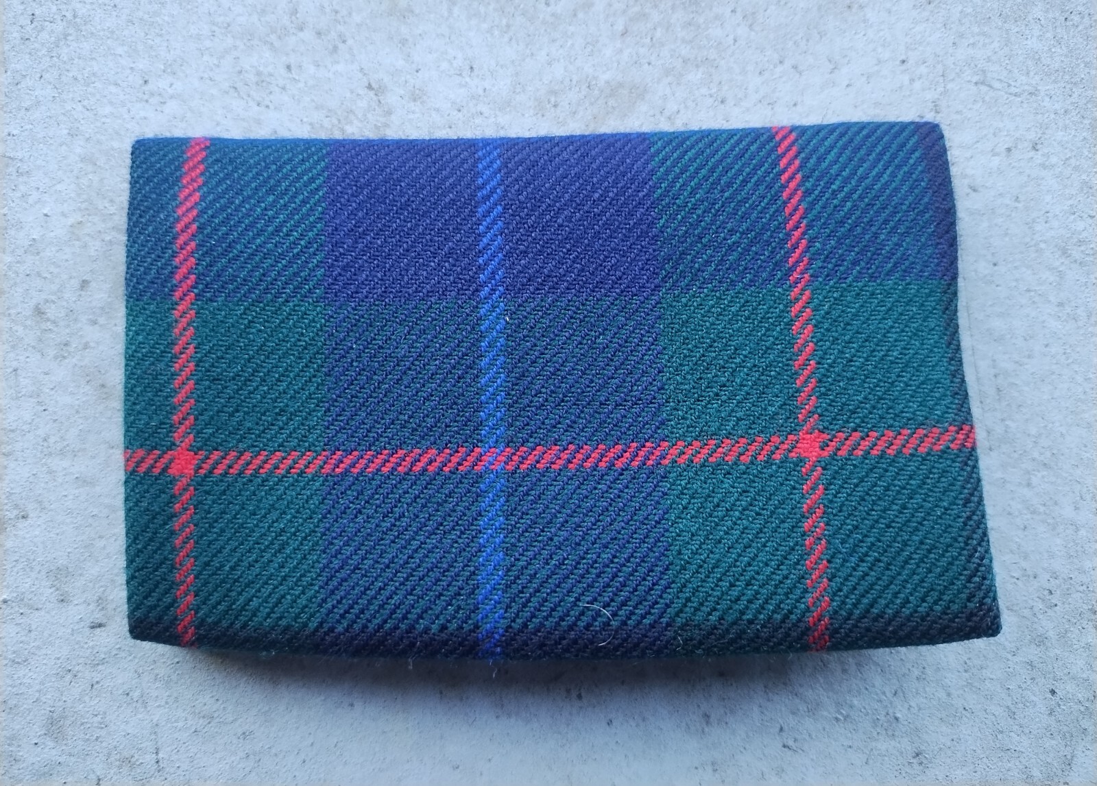 VINTAGE PENDLETON WOOL TARTON PLAID CREDIT CARD, BUSINESS CARD WALLET 4″ X 2.5″