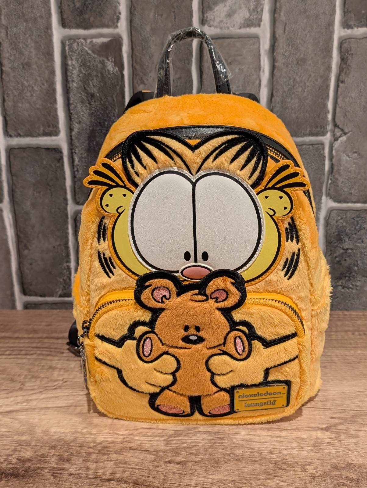 Loungefly Nickelodeon Garfield & Pooky Plush Cosplay Mini Backpack New LF40