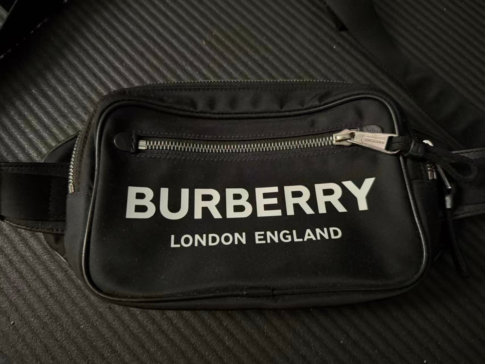 Burberry London Logo Print Nylon Bum Bag (Shoulder Bag, Body Bag)