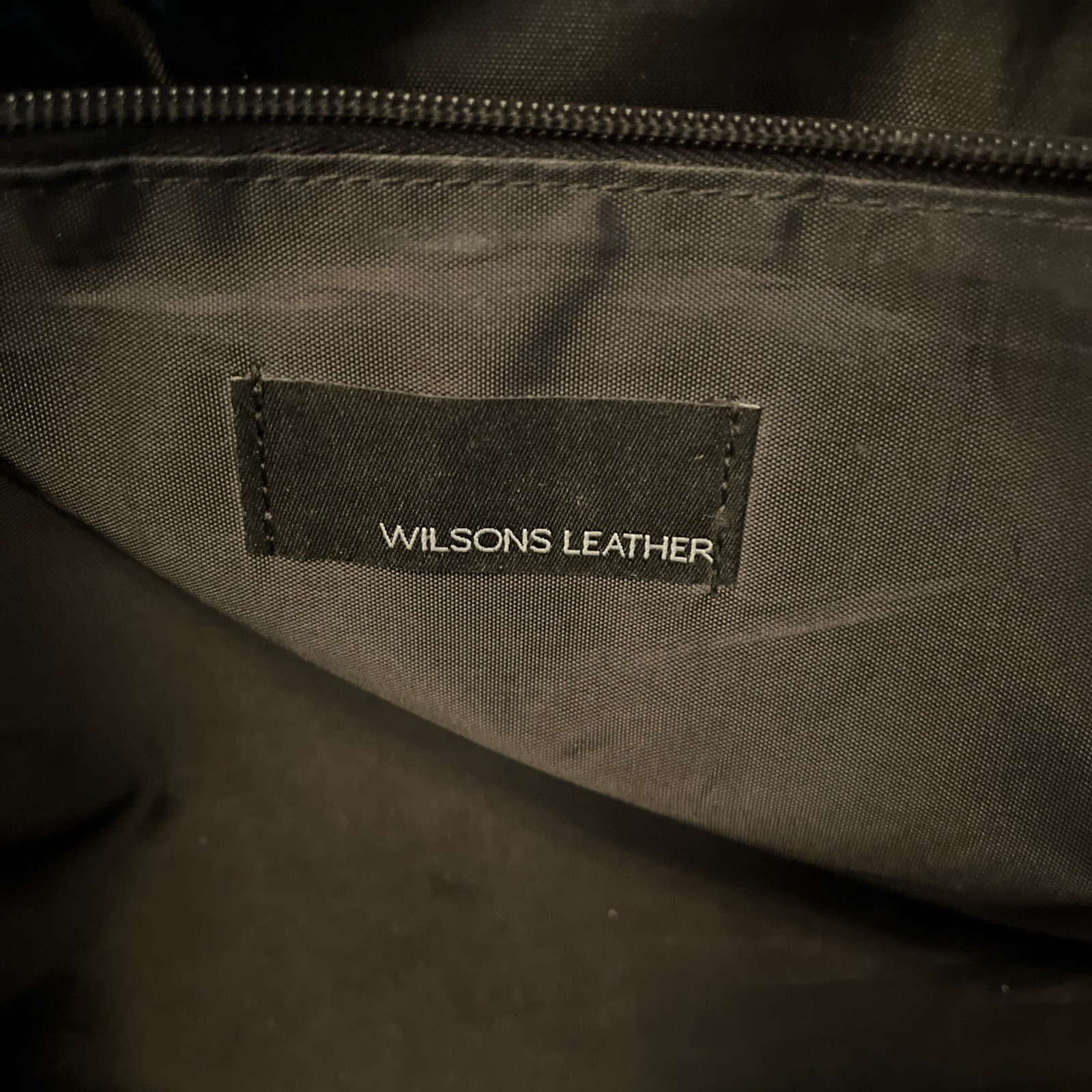 Wilsons Leather BLACK Messenger Flap BAG Distressed Grunge office School Retro