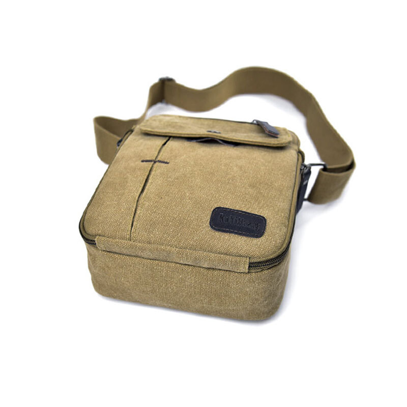 Mens Canvas Messenger Bag Durable Shoulder Crossbody School Bag for Teenage Boy