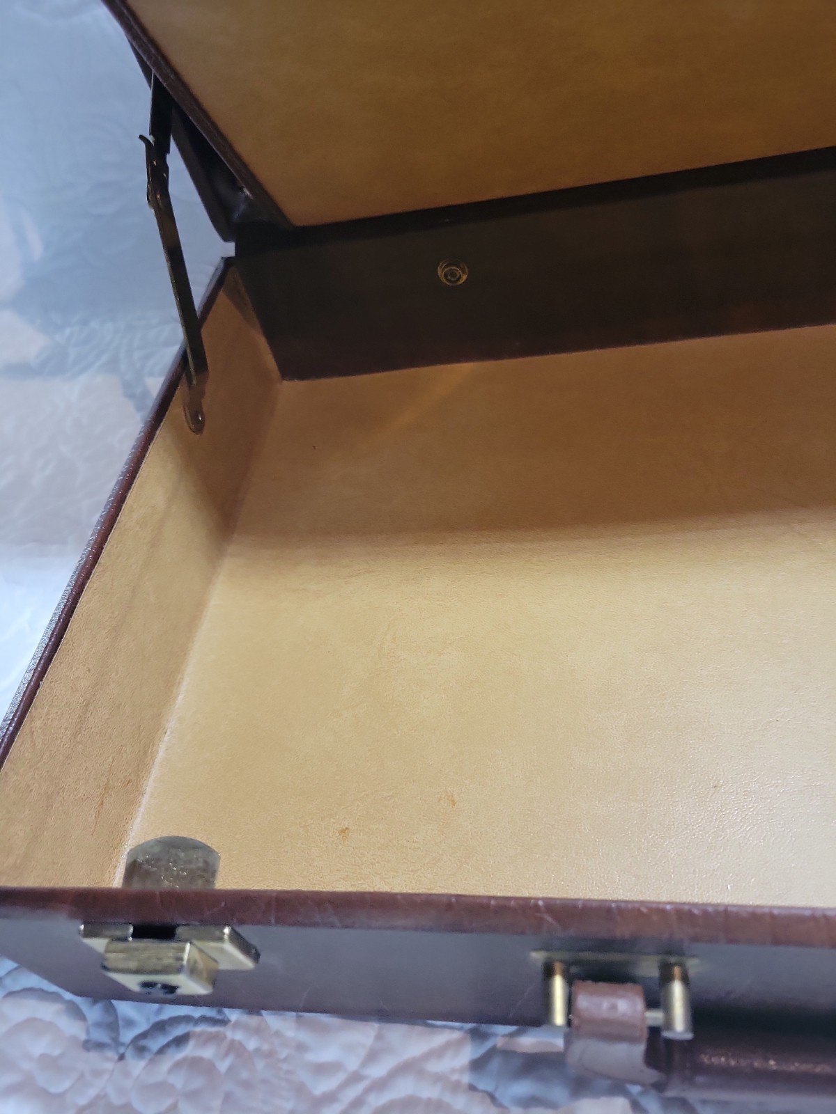 Vintage 1986 Stebco Tufide Briefcase Attache Case Brown Key Lock USA Pristine