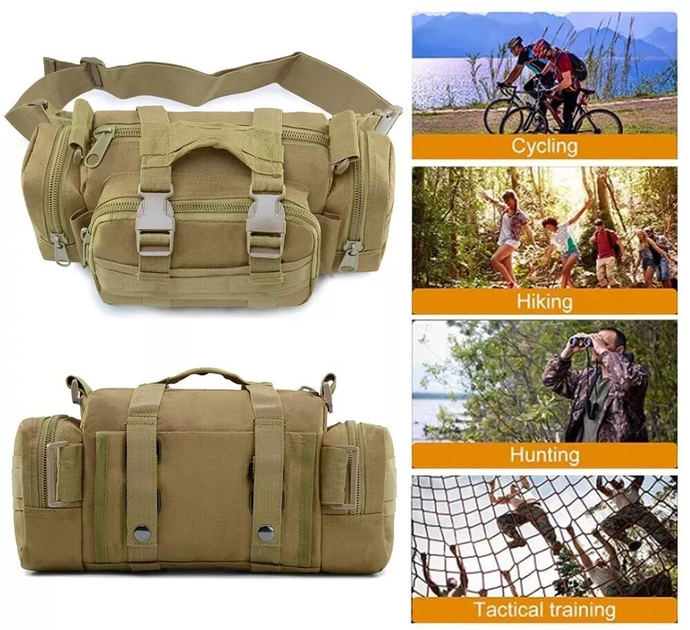 Crossbody Sling Chest Bag Multifunctional Outdoor Backpack Tactical Waist Pack