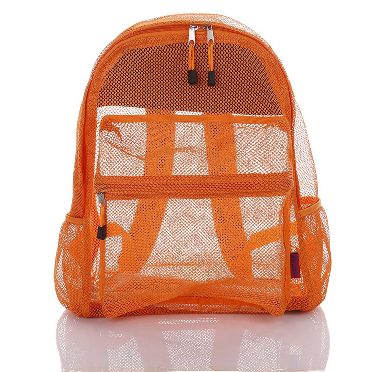 Semi-Transparent Mesh Backpack with Comfort Padded Straps, Black
