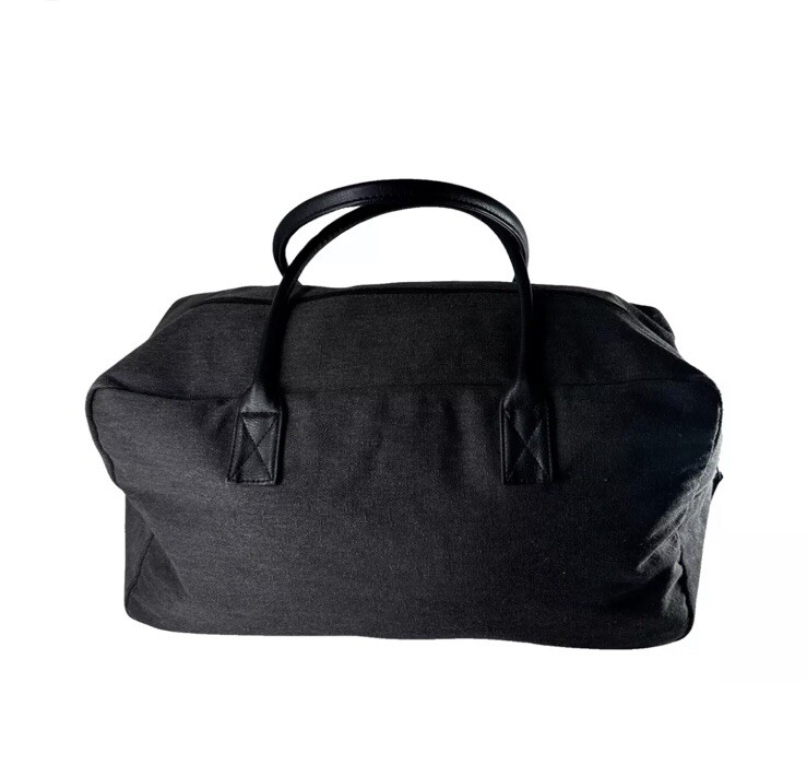 NWT John Varvatos Weekender Bag Tote Duffel Bag Gray Medium Travel Zip Around