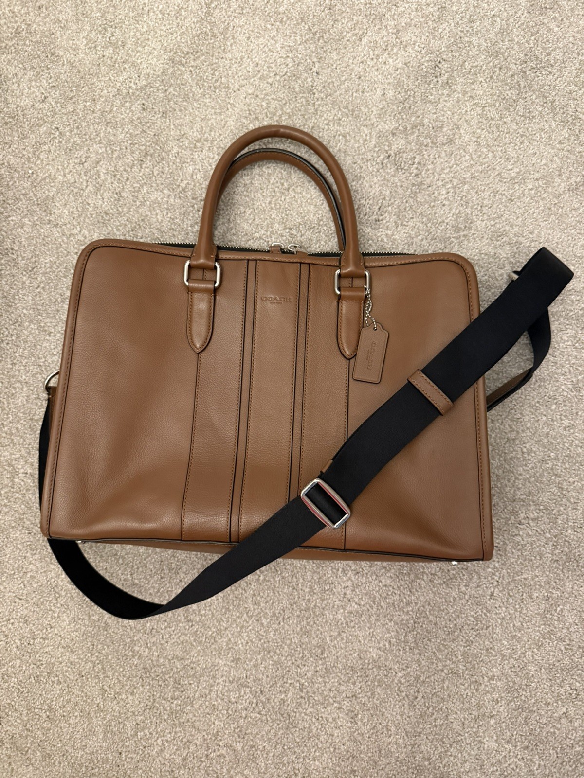 COACH Bond Business Bag F72309 Brown Leather