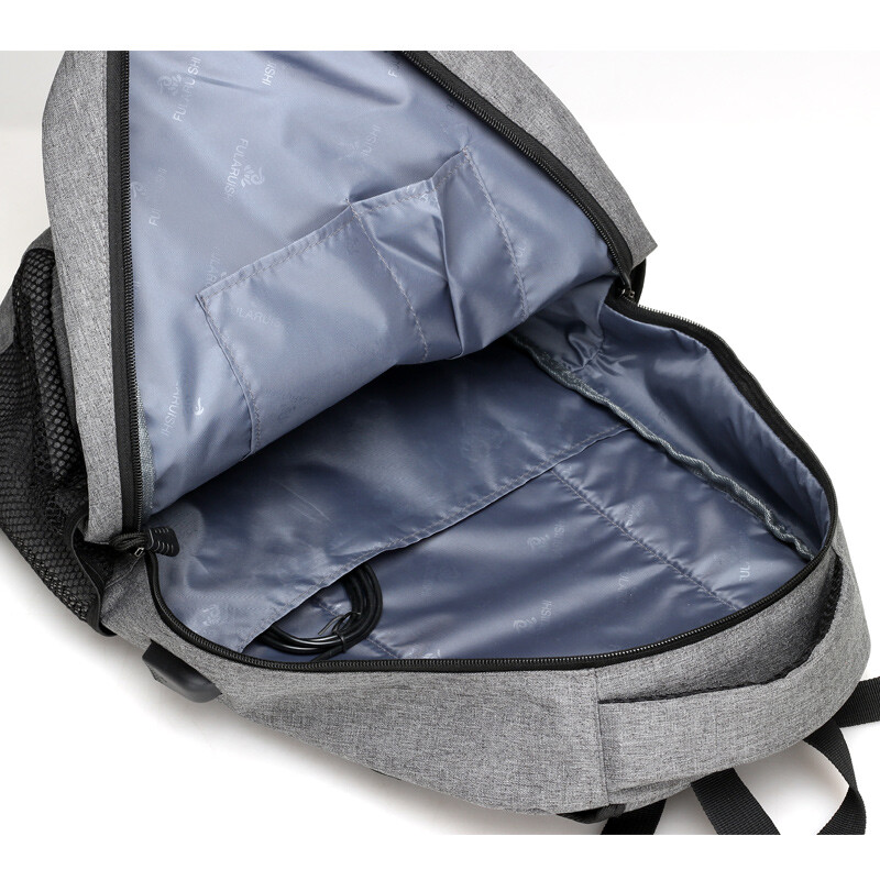 Versatile Travel Laptop 18″ Backpack Water & Stain Proof with USB Port Ash Gray