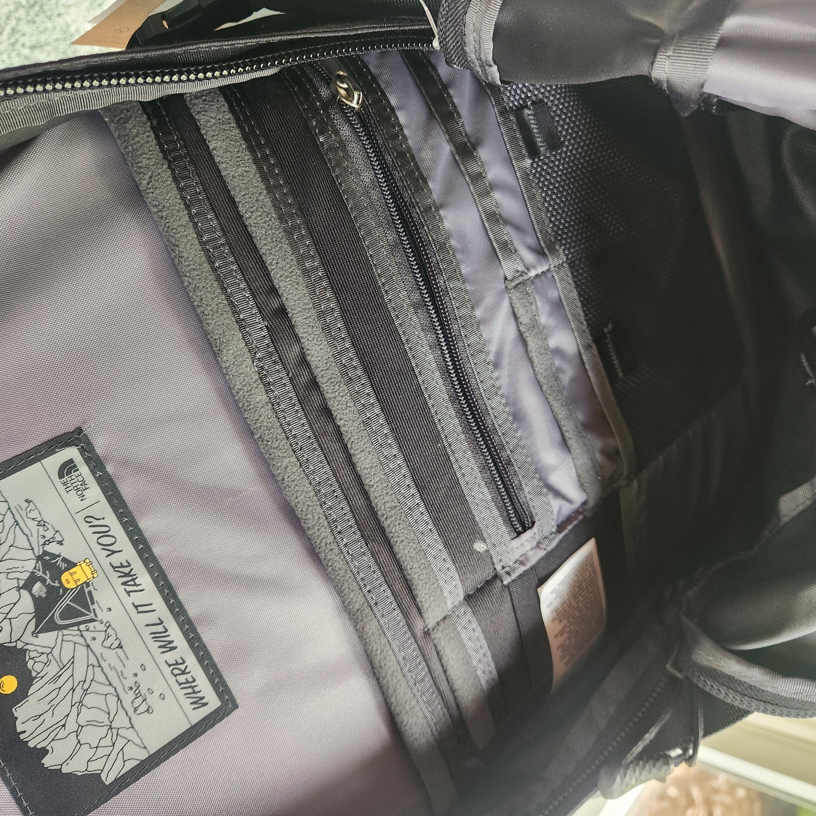 The North Face Fall Line Backpack Black With Small Logo