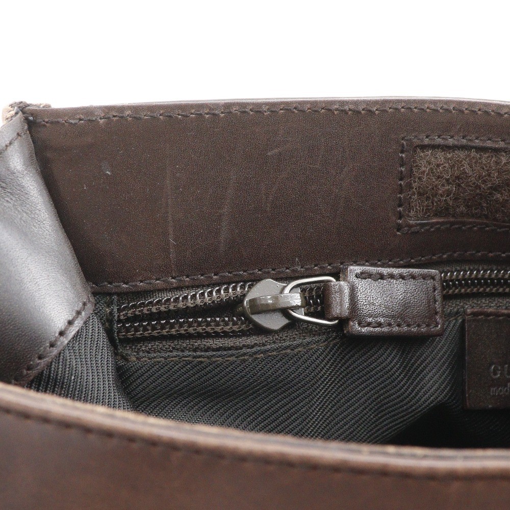 GUCCI Shoulder Bag 27639 Brown GG canvas mens