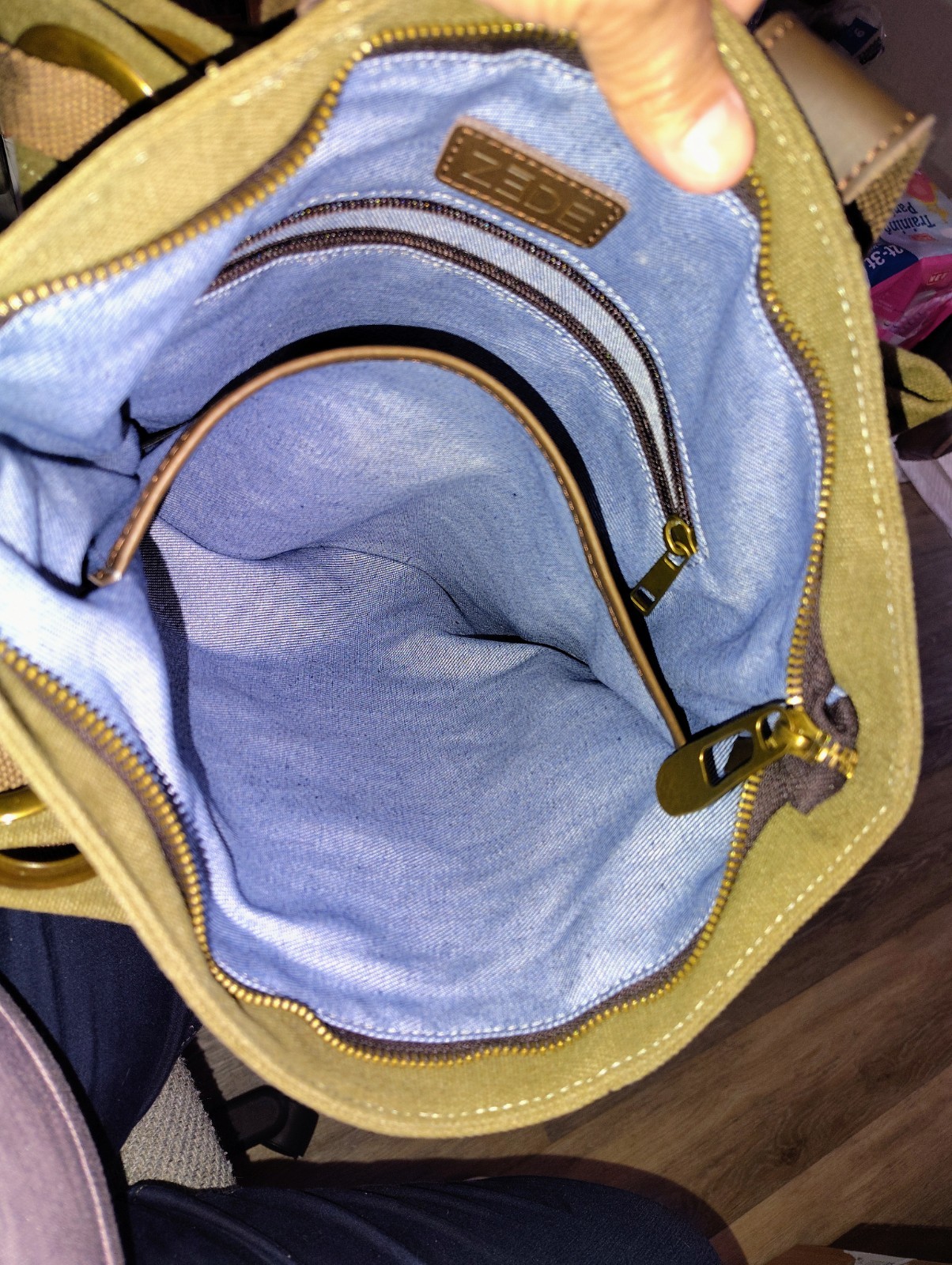 ZEDE Unisex Pont Des Arts Small Backpack – Olive- Green