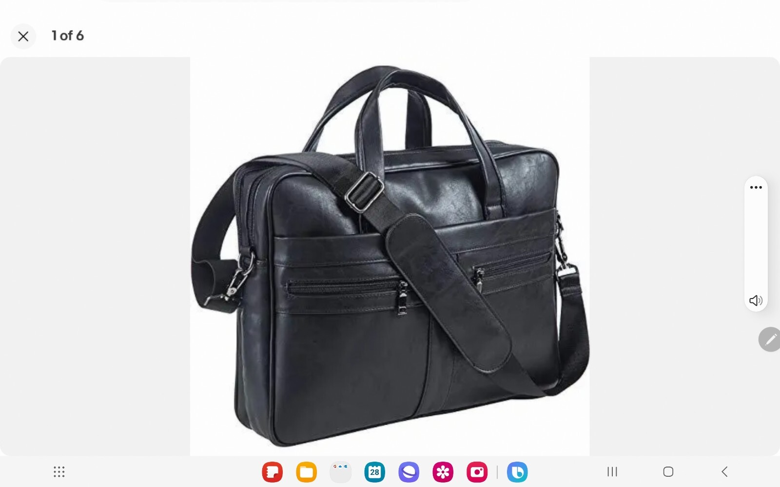 Seyfonia Mens Leather Business Travel Briefcase Shoulder Strap