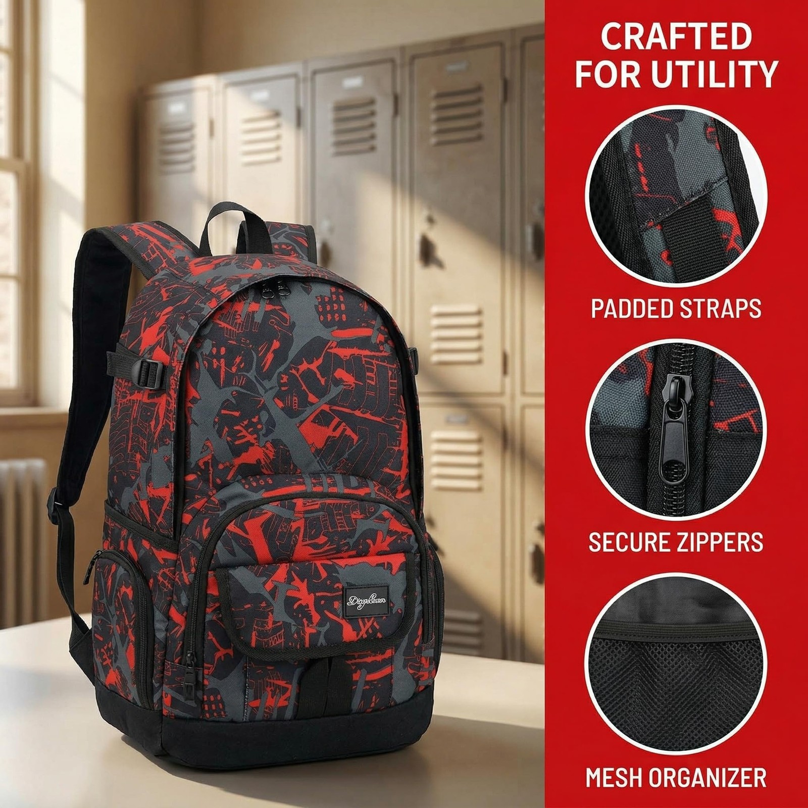 School Backpack Travel Bag for Men & Women Lightweight College Back Pack with…