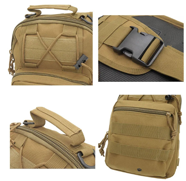 Mens Backpack Tactical Sling Shoulder Bag Molle Travel Chest Pack Outdoor Hiking