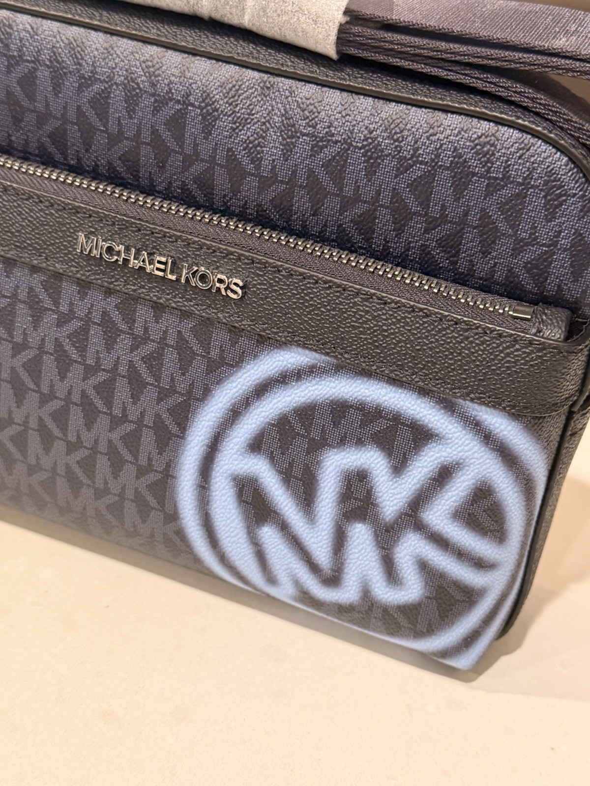 Michael Kors Cooper Blue Utility Crossbody
