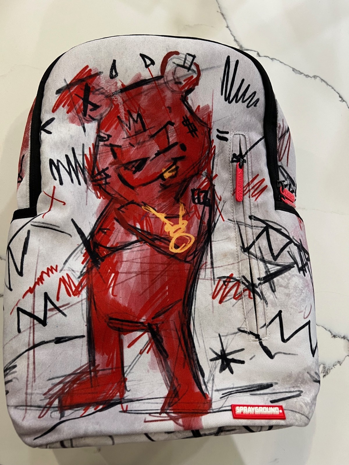 SPRAYGROUND RED MONEY BEAR BACKPACK – LIMITED EDITION