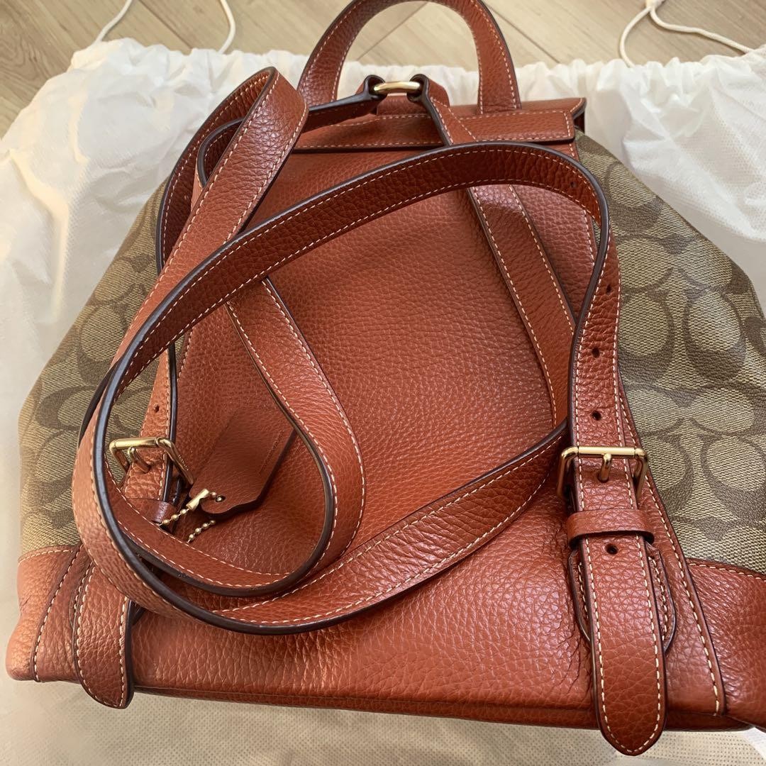 [COACH x PEANUTS] Dempsey Drawstring Backpack CE853, Signature Canvas, Patch