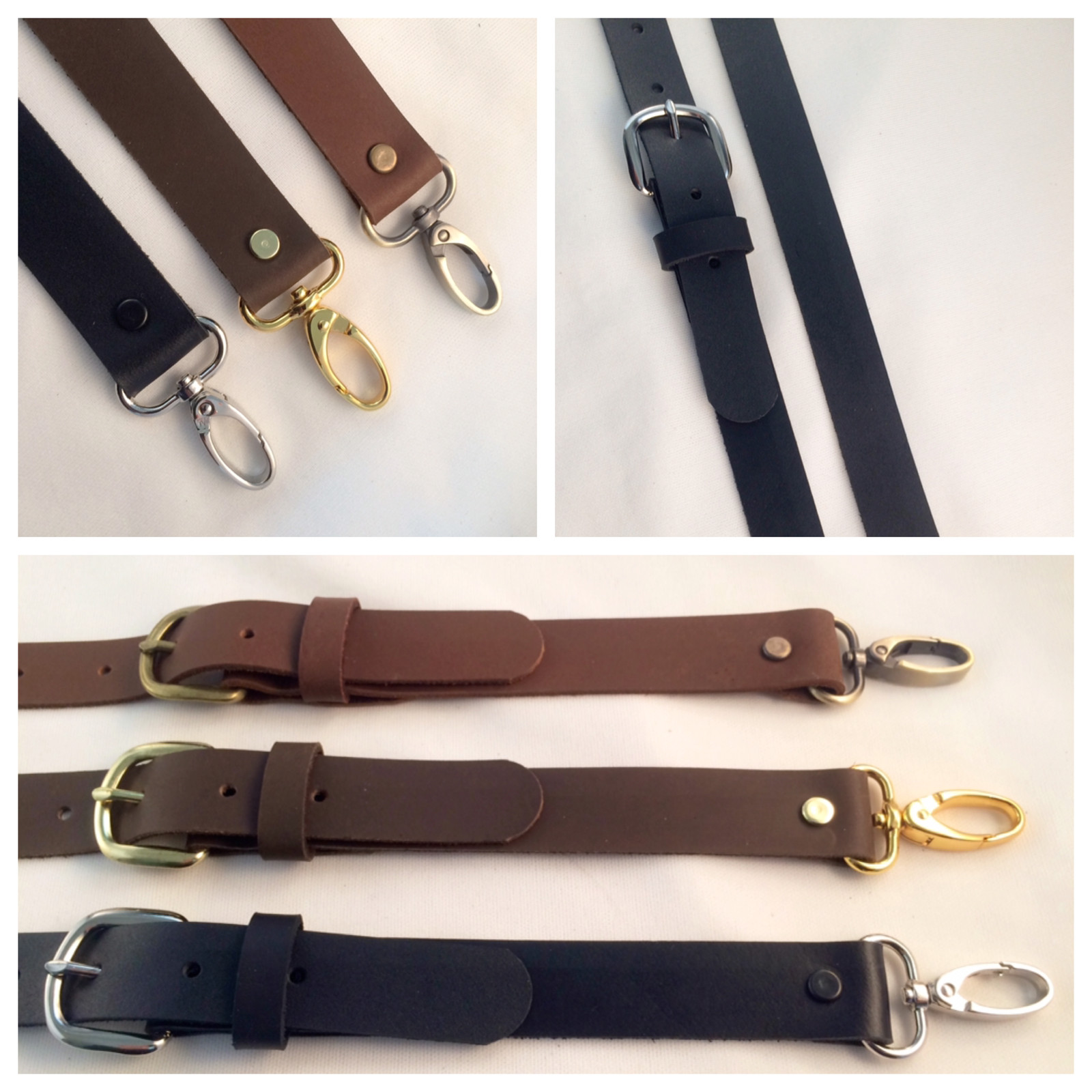 1″ Quality Durable Leather Adjustable Cross Body Purse Hand Bag Strap 7 Lengths